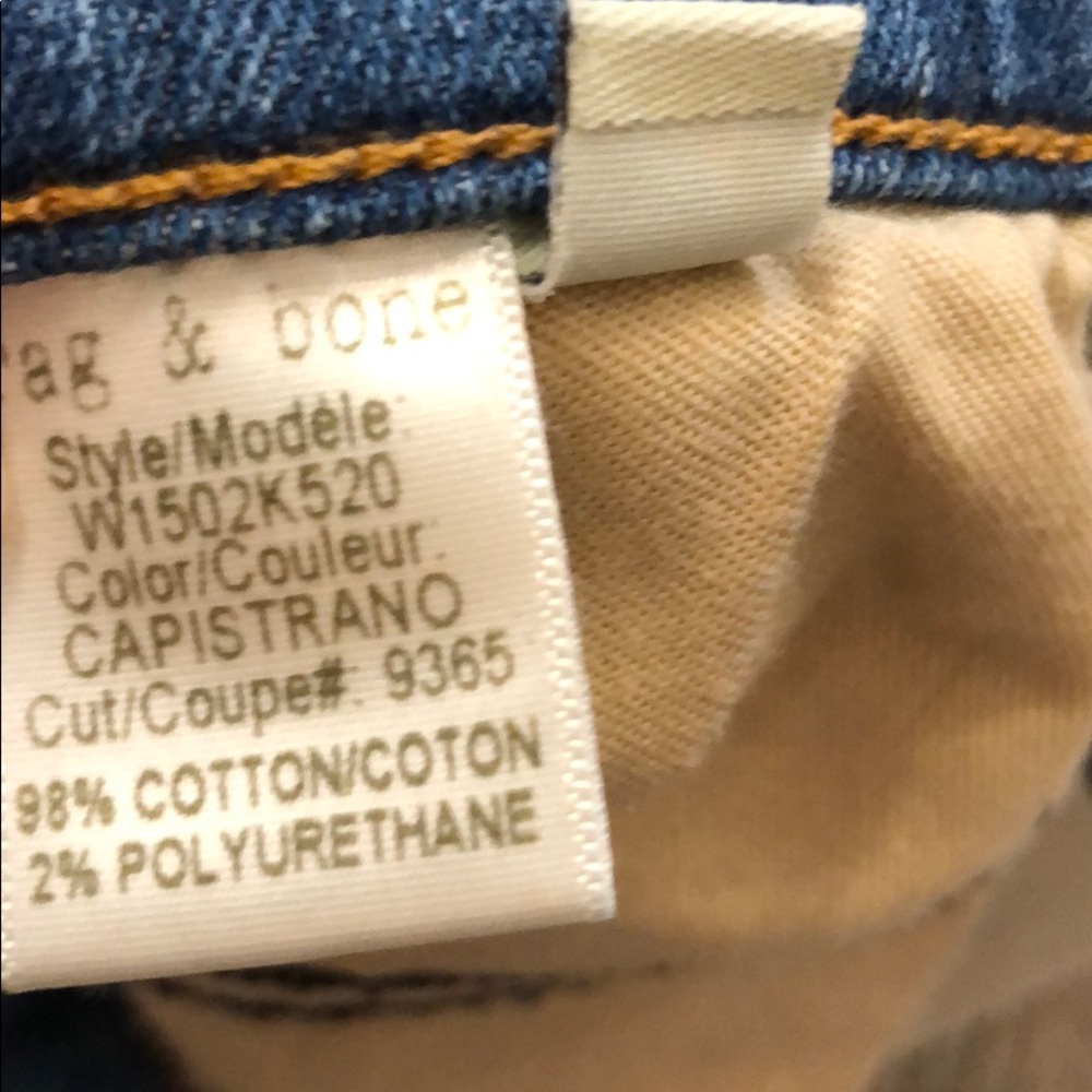 Rag & Bone skinny distressed at knee jeans - Picture 7 of 8